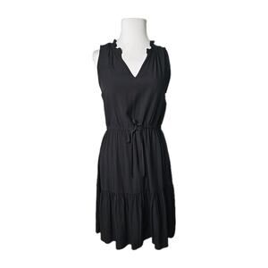 GAP Black Sleevless Drawstring Waist Dress Size Small S